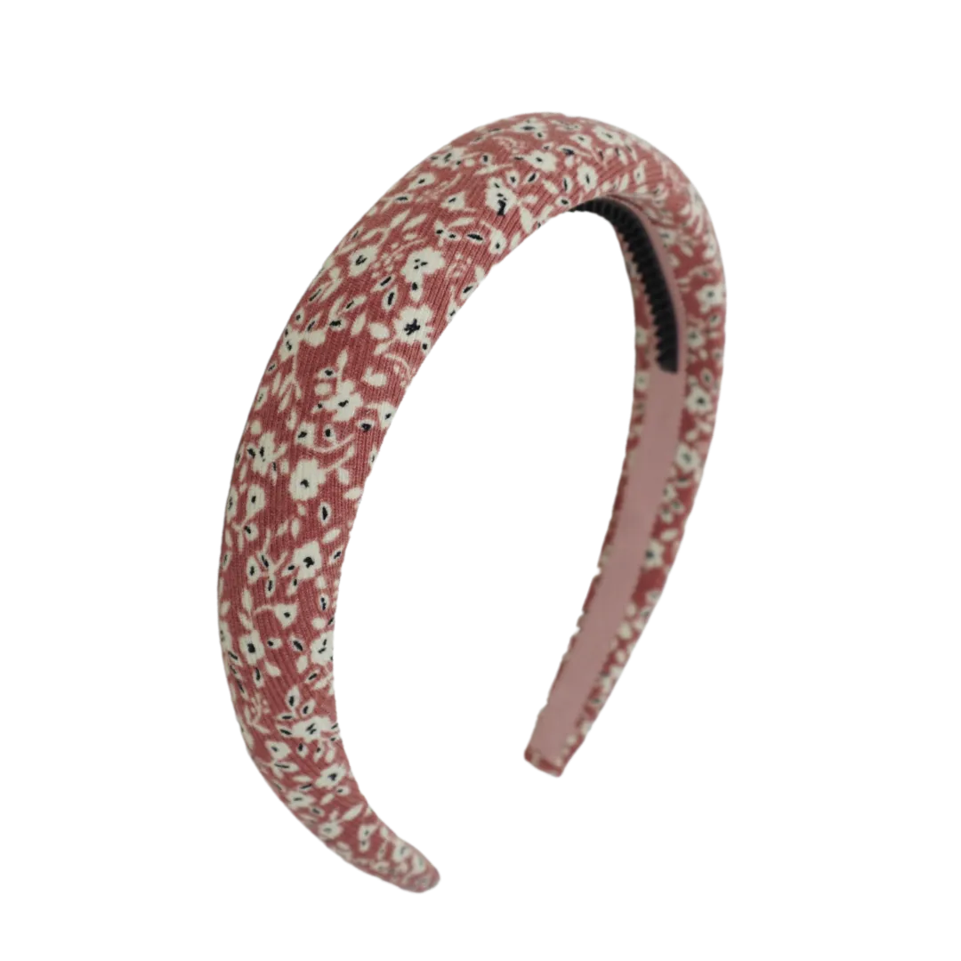 Floral Corduroy Classic Padded Headband