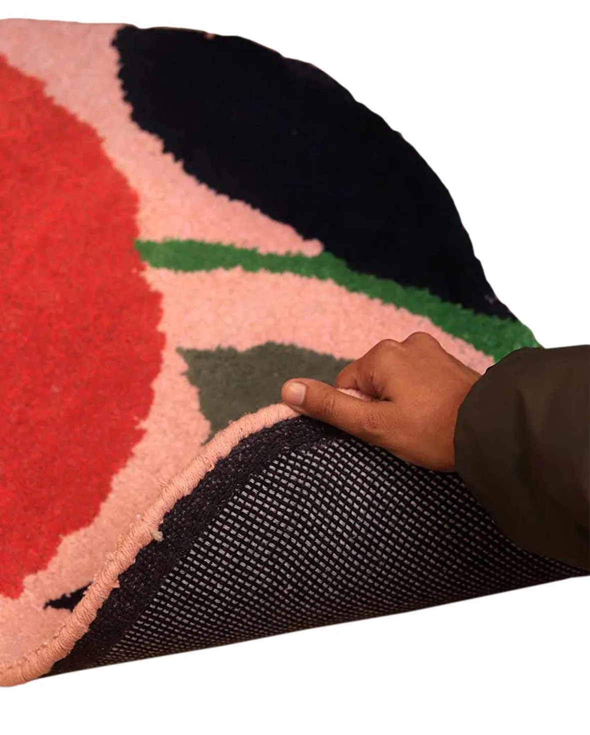 Floral Design Tufted Rug