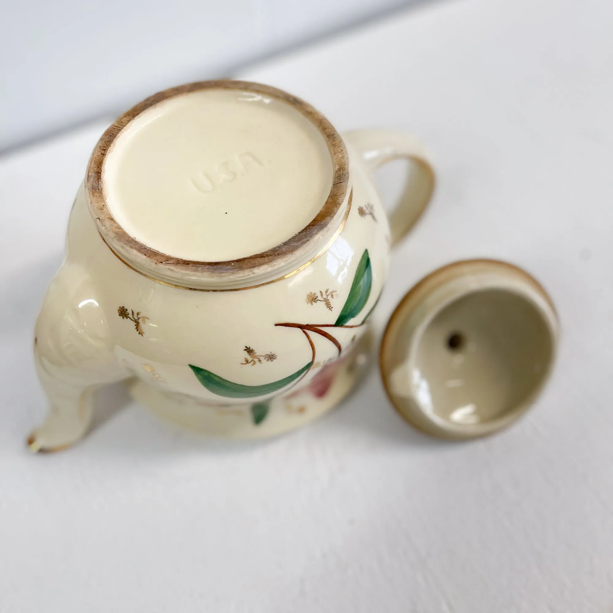 Floral Tea Pot - Shawnee Pottery USA