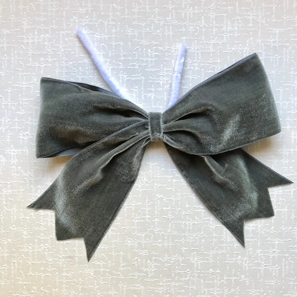French Velvet Pre-tied Bow