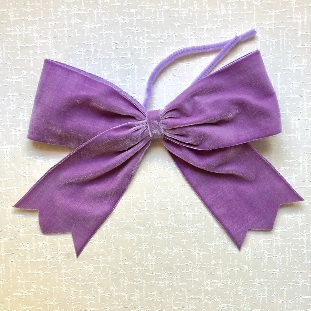 French Velvet Pre-tied Bow