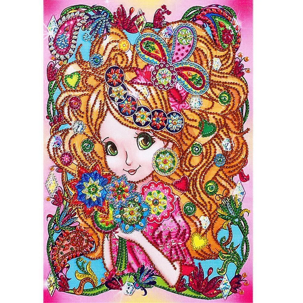 Girl 5D DIY Special Shaped Diamond Painting