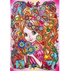 Girl 5D DIY Special Shaped Diamond Painting