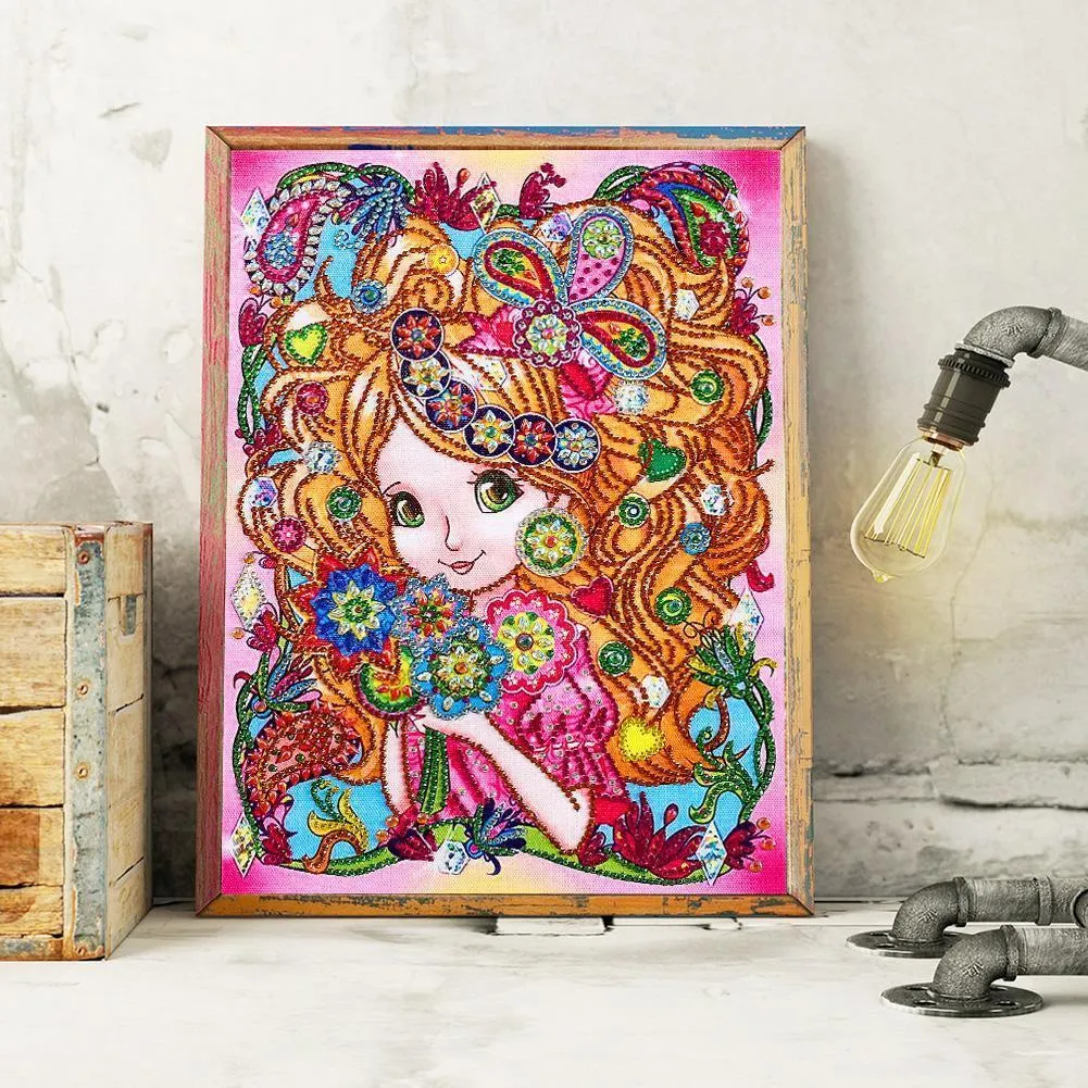 Girl 5D DIY Special Shaped Diamond Painting
