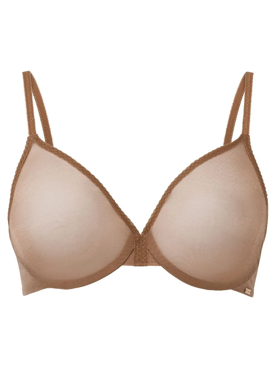 Glossies Sheer Moulded Bra - Bronze