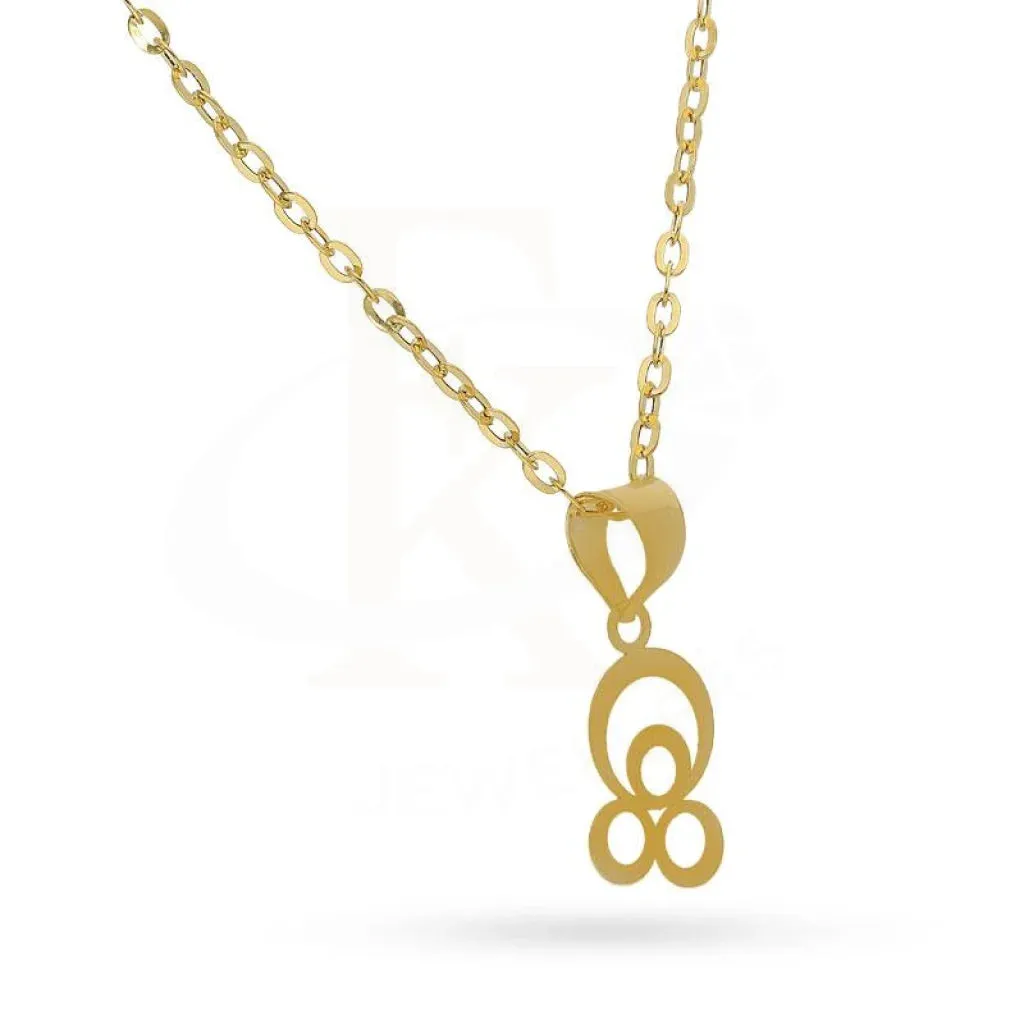 Gold Necklace (Chain with Rings Pendant) 18KT - FKJNKL18K2081