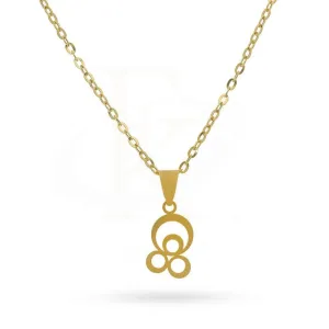 Gold Necklace (Chain with Rings Pendant) 18KT - FKJNKL18K2081