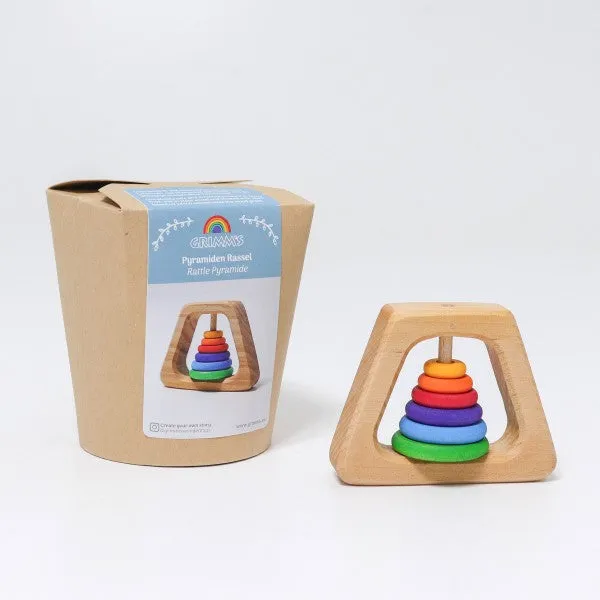 Grimm's Wooden Pyramid Rattle