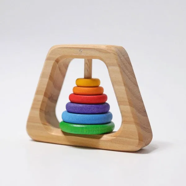Grimm's Wooden Pyramid Rattle