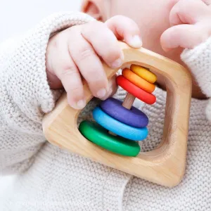 Grimm's Wooden Pyramid Rattle