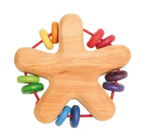 Grimm's Wooden Rainbow Star Rattle