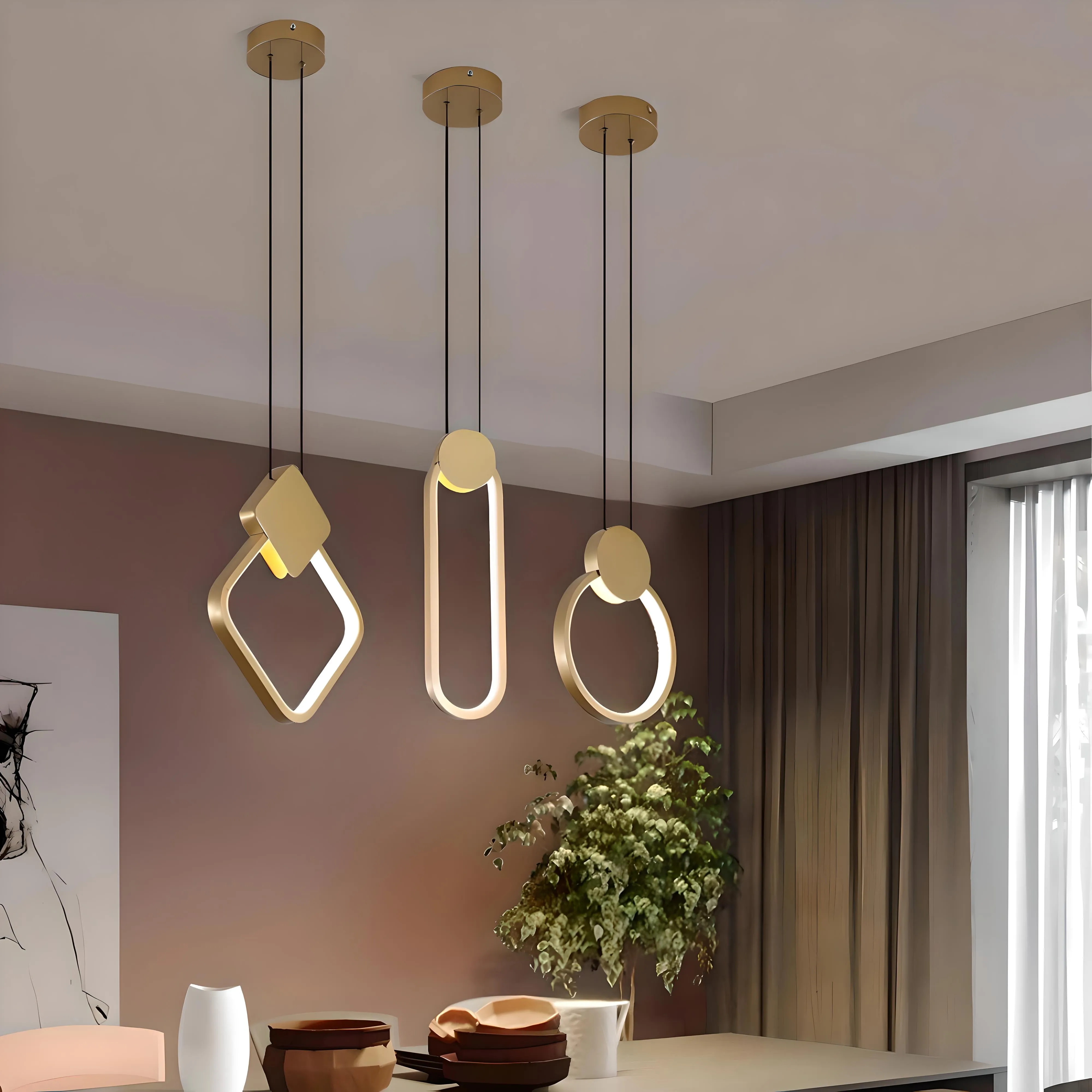 Grimstad - Contemporary Geometric LED Pendant