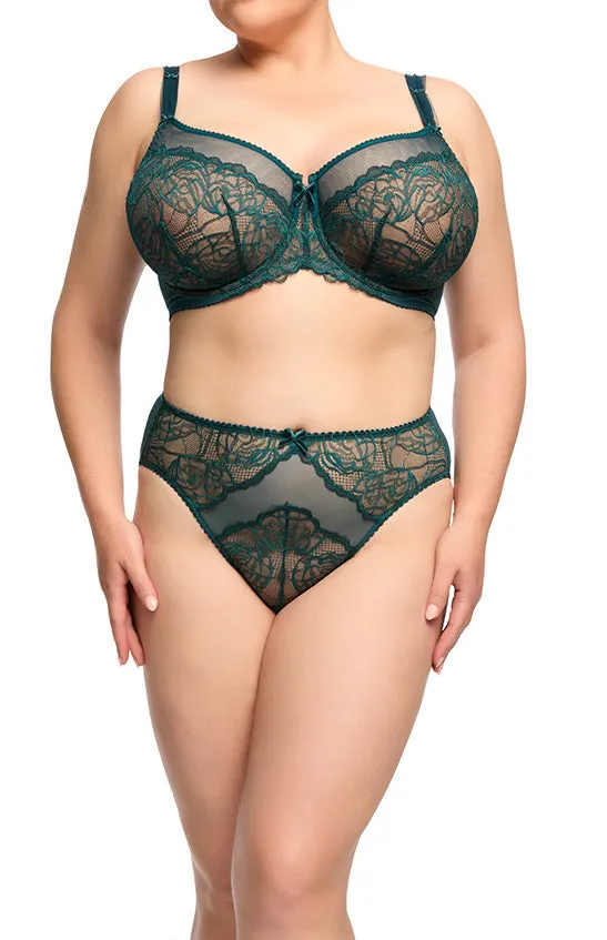 Gwendoline Hi Cut Brief - Shady Spruce
