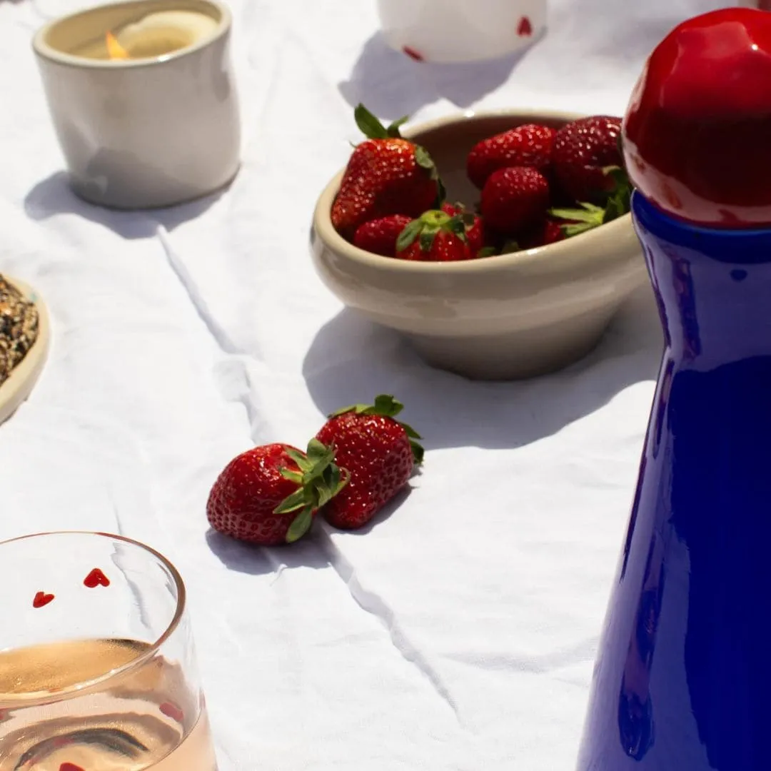Hearts glass tumbler