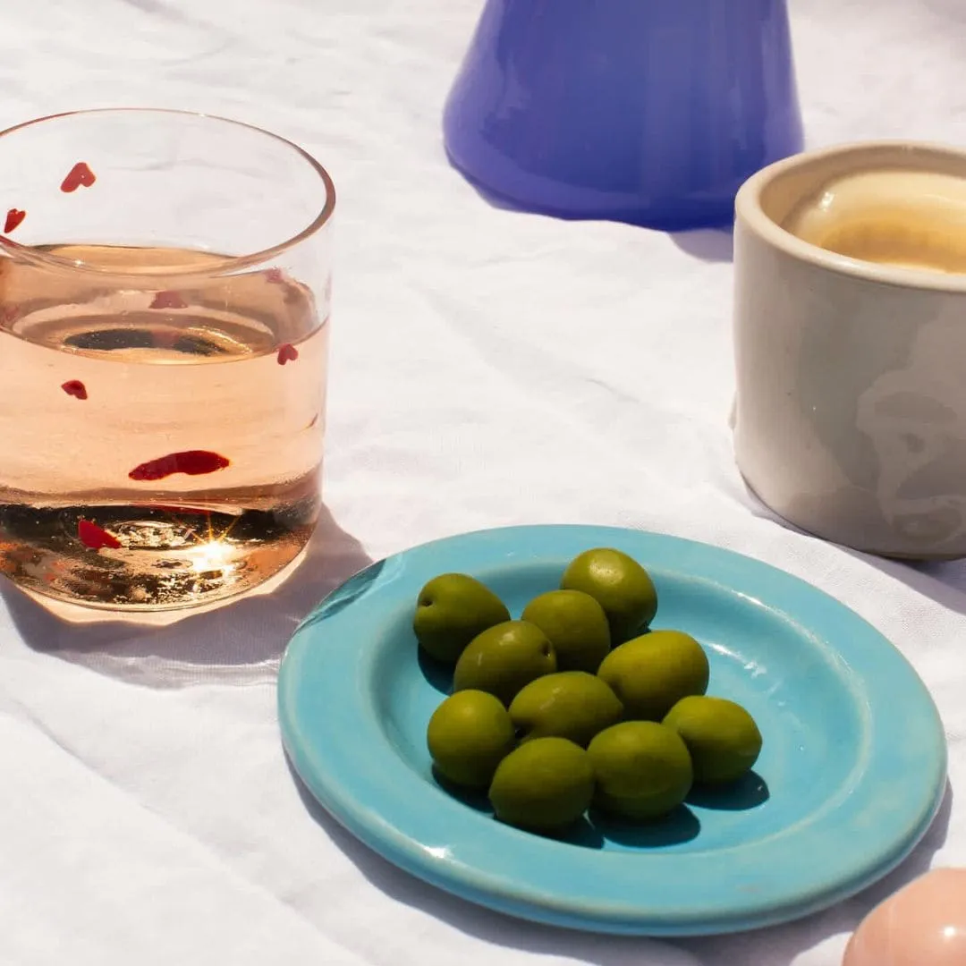 Hearts glass tumbler