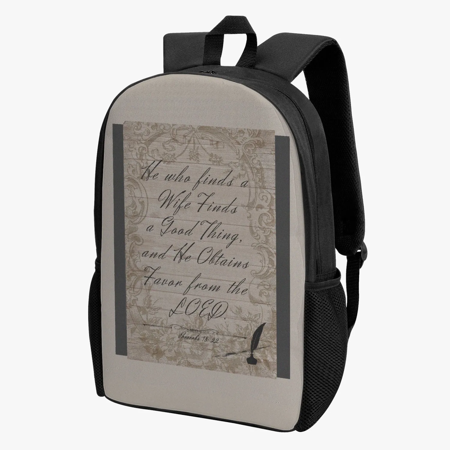 His Proverbs 18:22 Vitage Matching Backpack