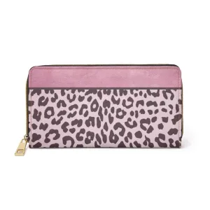 inQue.Style Women's Pink Leopard Zip Wallet