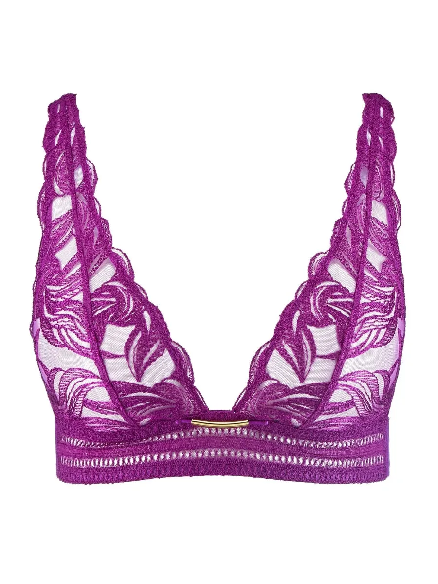Into The Groove Triangle Bralette - Pink Karma