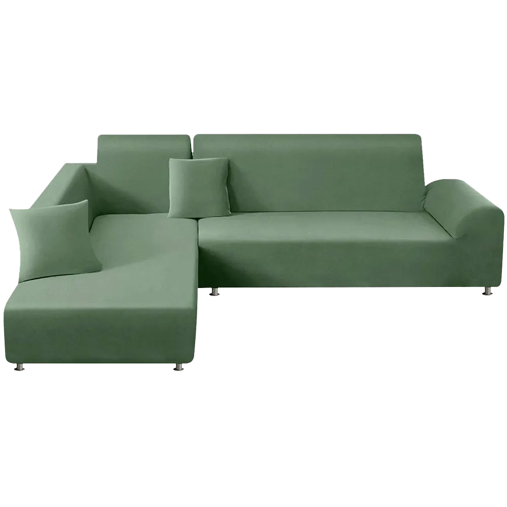 Jacquard Solid Color L-Shaped Sofa Cover (3 Seater 3 Seater)