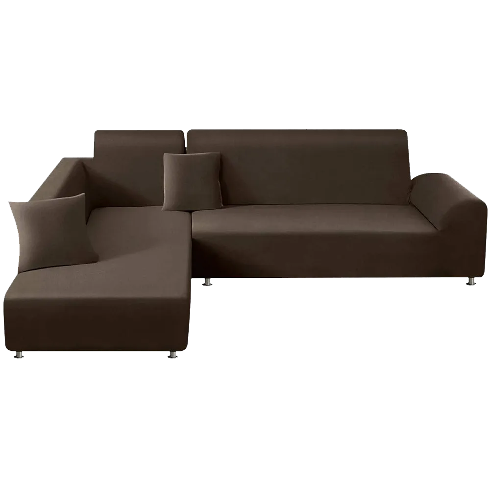 Jacquard Solid Color L-Shaped Sofa Cover (3 Seater 3 Seater)