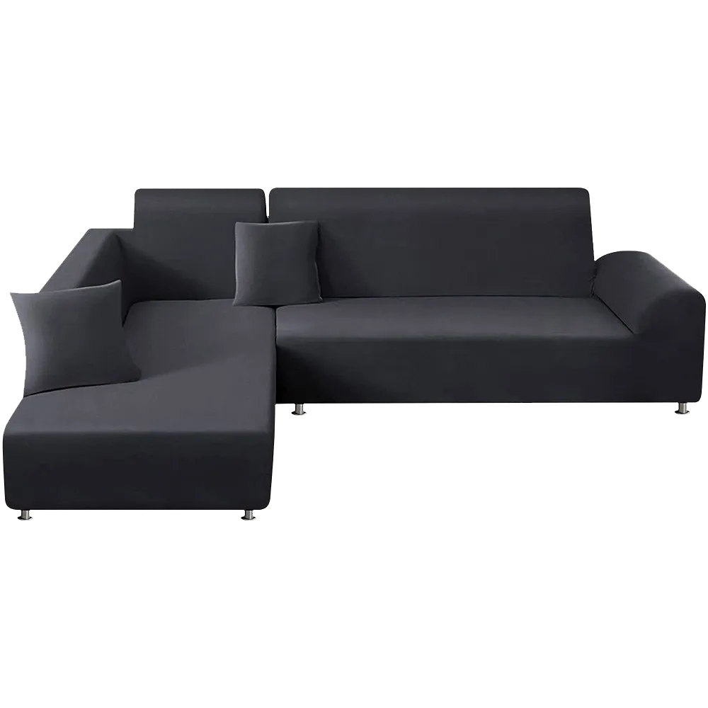 Jacquard Solid Color L-Shaped Sofa Cover (3 Seater 3 Seater)