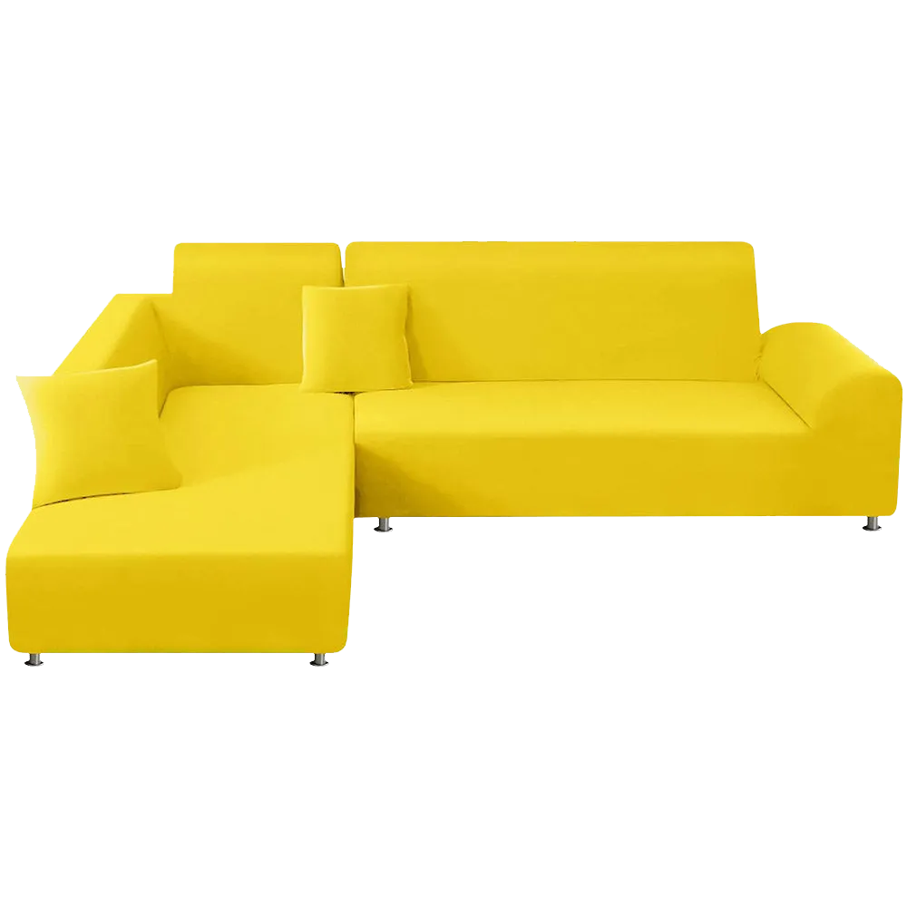 Jacquard Solid Color L-Shaped Sofa Cover (3 Seater 3 Seater)