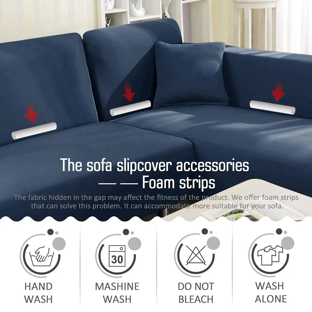 Jacquard Solid Color L-Shaped Sofa Cover (3 Seater 3 Seater)