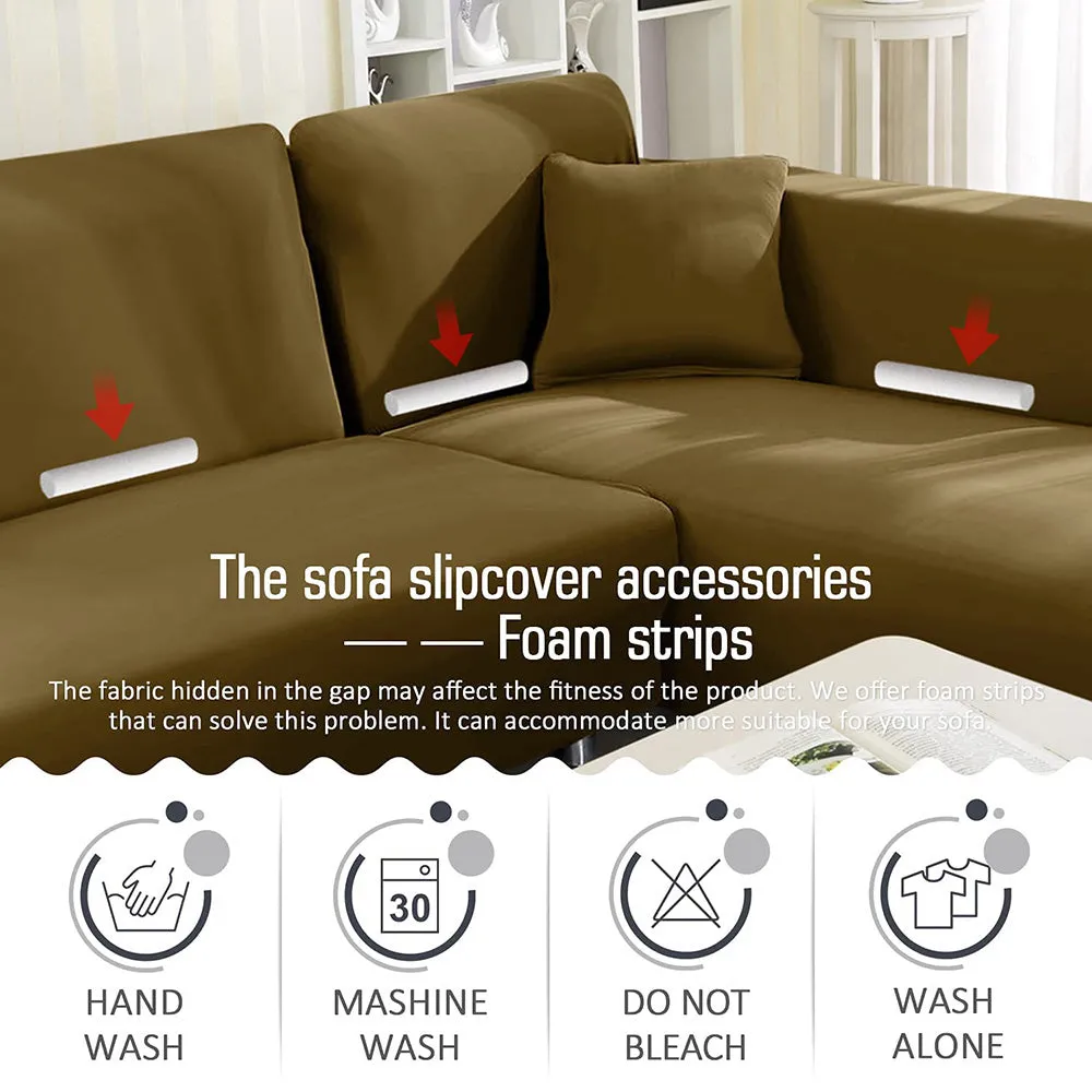 Jacquard Solid Color L-Shaped Sofa Cover (3 Seater 3 Seater)