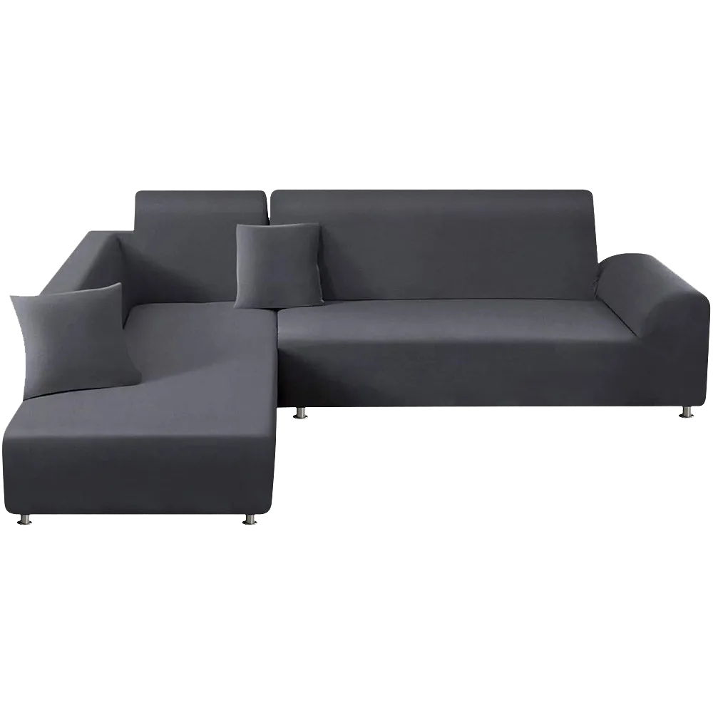 Jacquard Solid Color L-Shaped Sofa Cover (3 Seater 3 Seater)