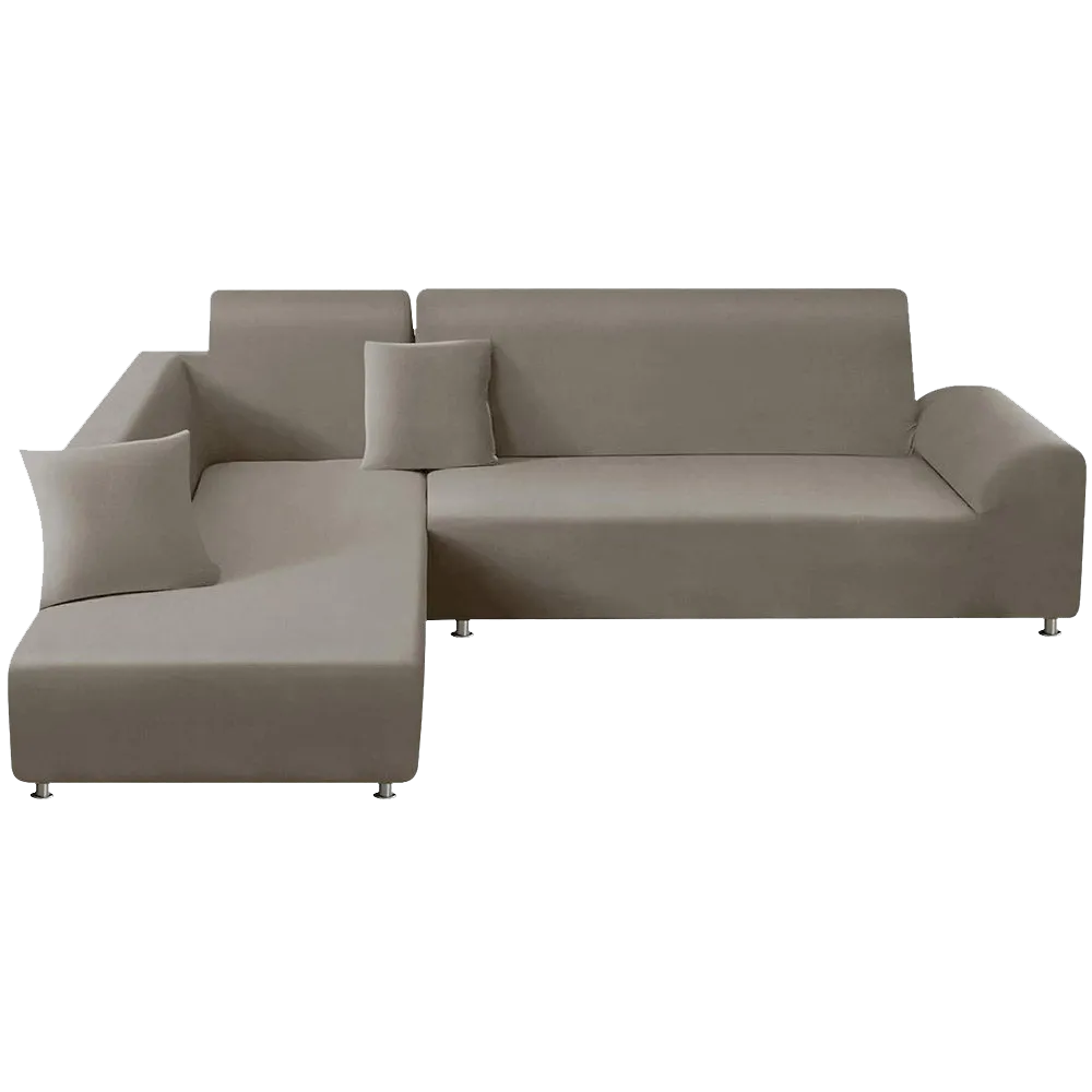 Jacquard Solid Color L-Shaped Sofa Cover (3 Seater 3 Seater)