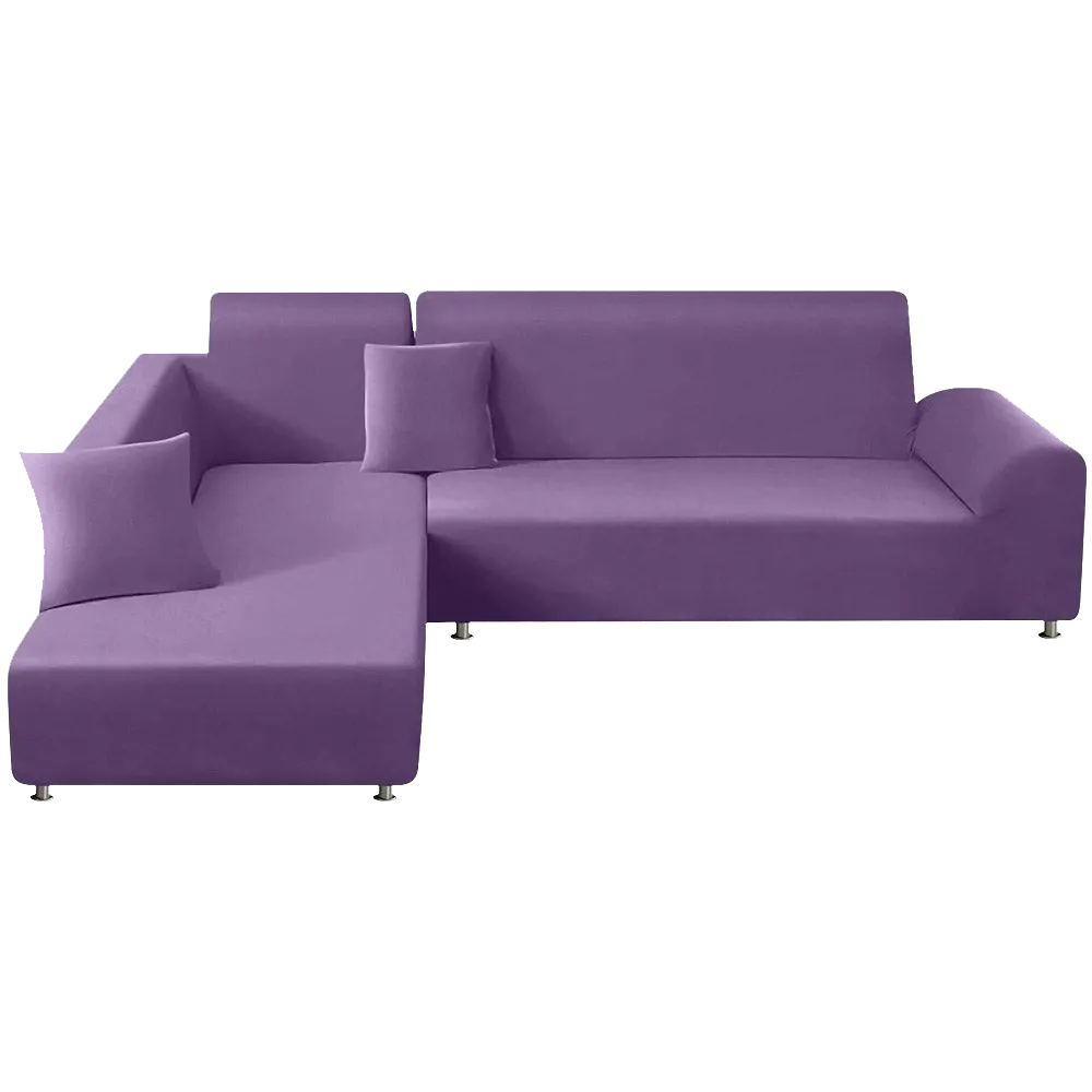 Jacquard Solid Color L-Shaped Sofa Cover (3 Seater 3 Seater)