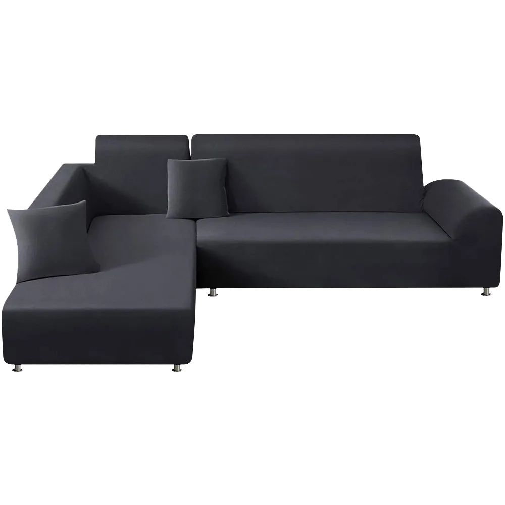 Jacquard Solid Color L-Shaped Sofa Cover (3 Seater 3 Seater)