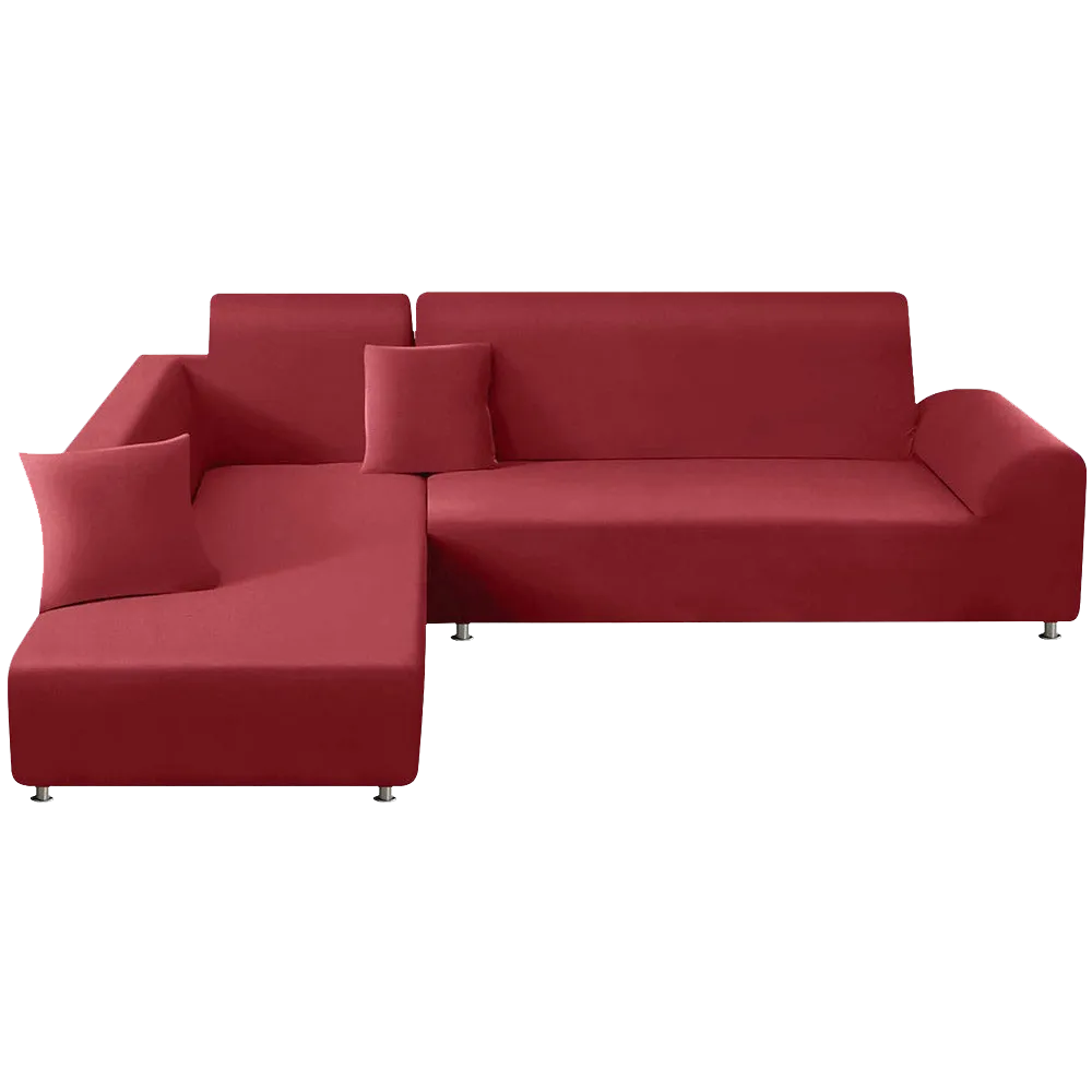 Jacquard Solid Color L-Shaped Sofa Cover (3 Seater 3 Seater)