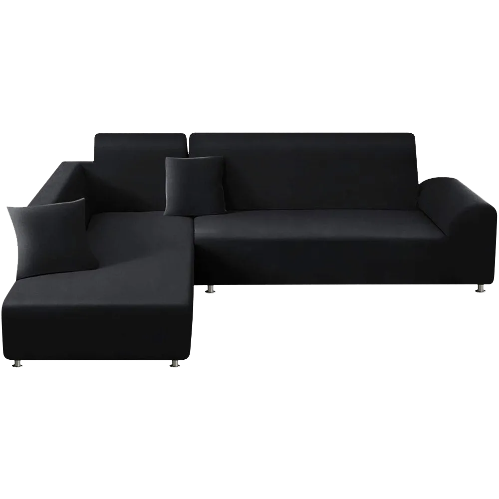 Jacquard Solid Color L-Shaped Sofa Cover (3 Seater 3 Seater)