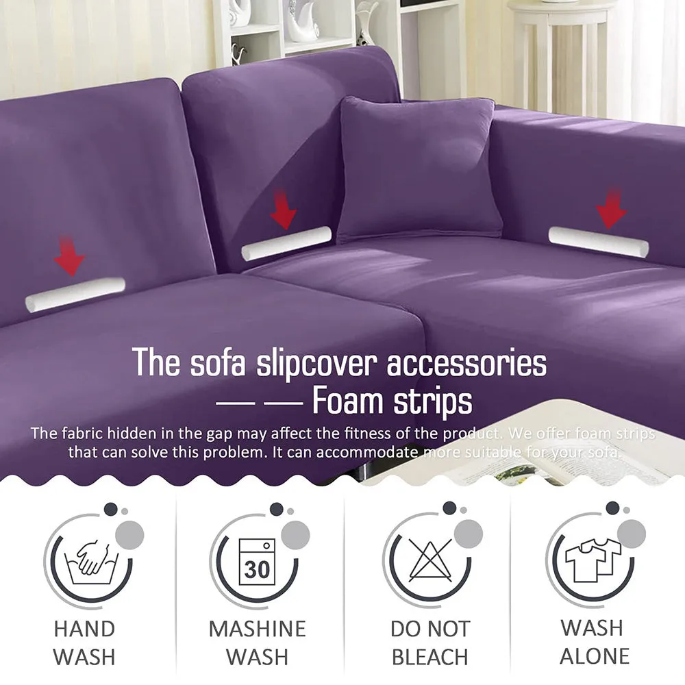 Jacquard Solid Color L-Shaped Sofa Cover (3 Seater 3 Seater)