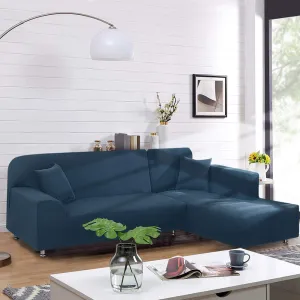 Jacquard Solid Color L-Shaped Sofa Cover (3 Seater 3 Seater)