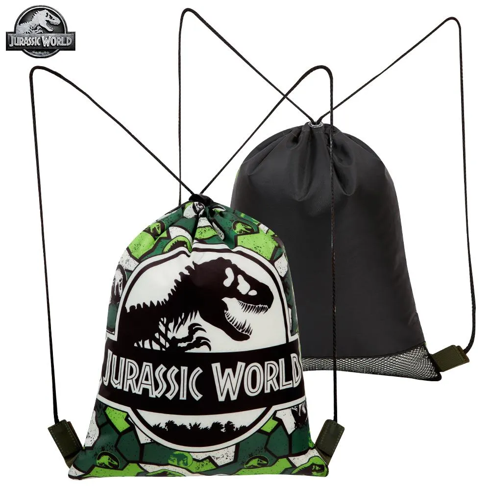 Jurassic World Drawstring Bag, String Bag for Boys Kids Teens