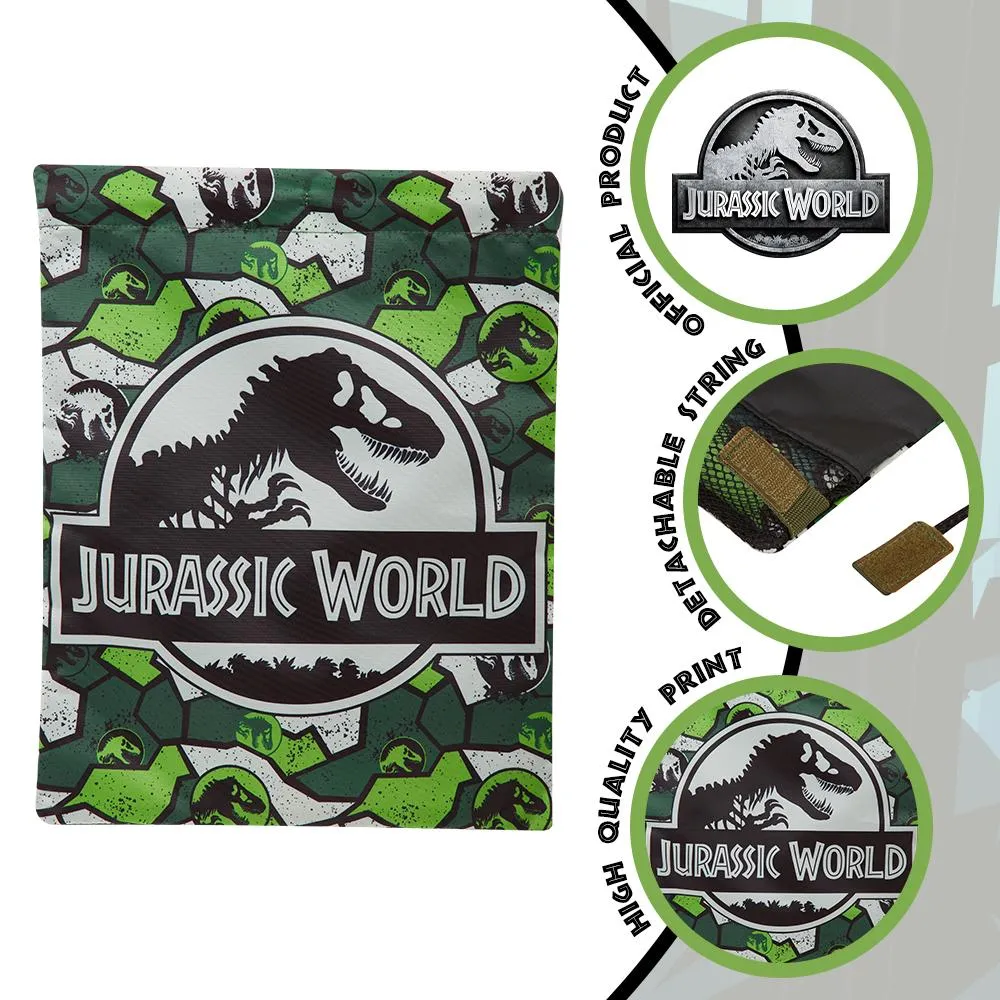 Jurassic World Drawstring Bag, String Bag for Boys Kids Teens