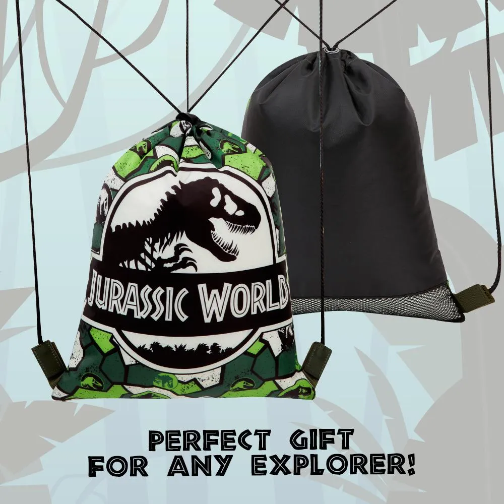 Jurassic World Drawstring Bag, String Bag for Boys Kids Teens