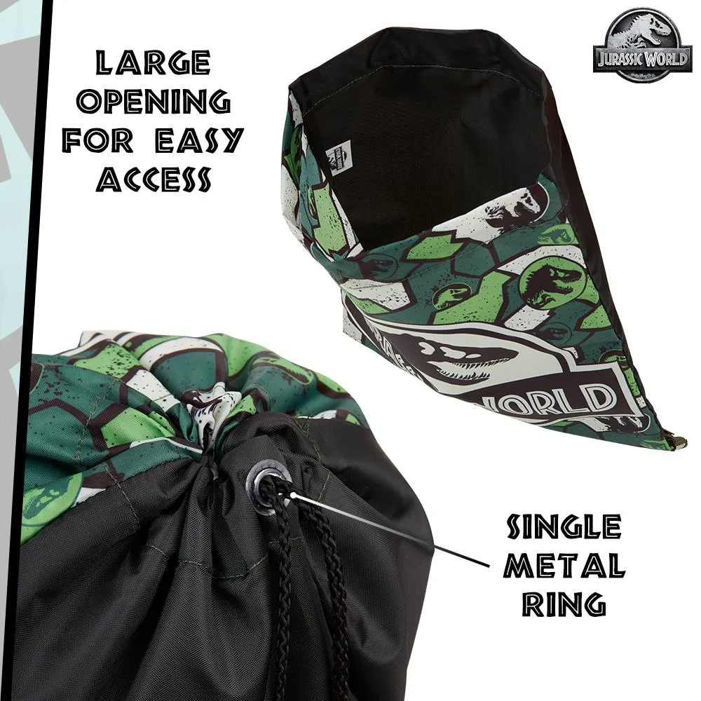Jurassic World Drawstring Bag, String Bag for Boys Kids Teens