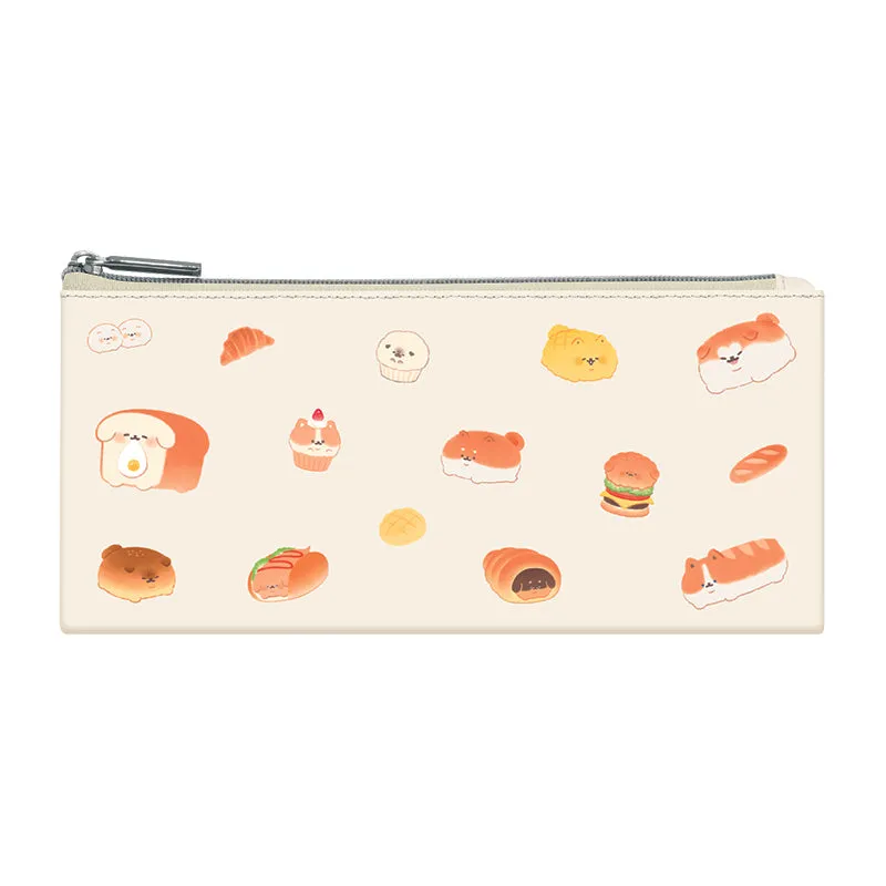 Kamio Bread Dogs Flat Pencil Case