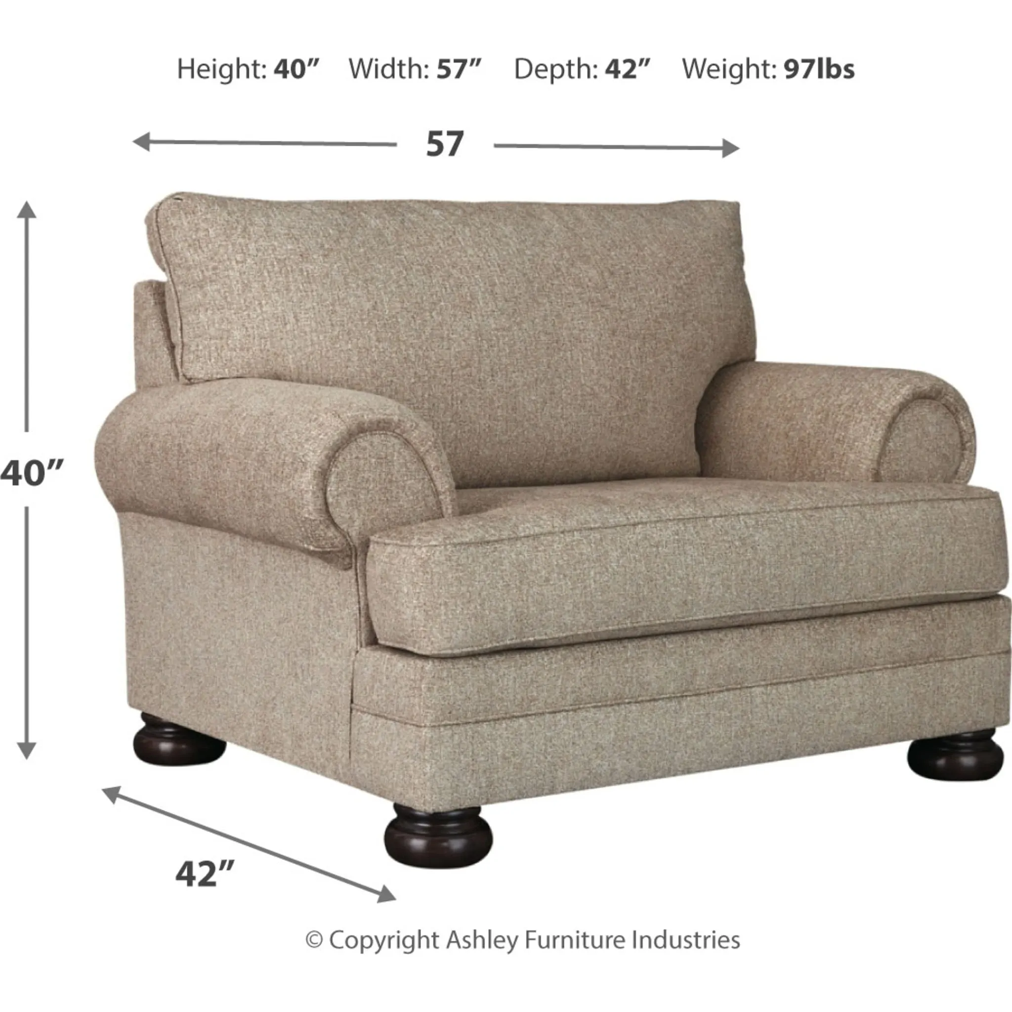 Kananwood Chair and a Half - Oatmeal