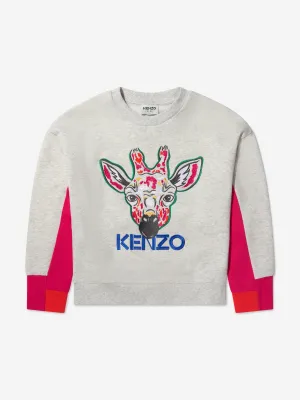 KENZO Girls Embroidered Giraffe Sweatshirt
