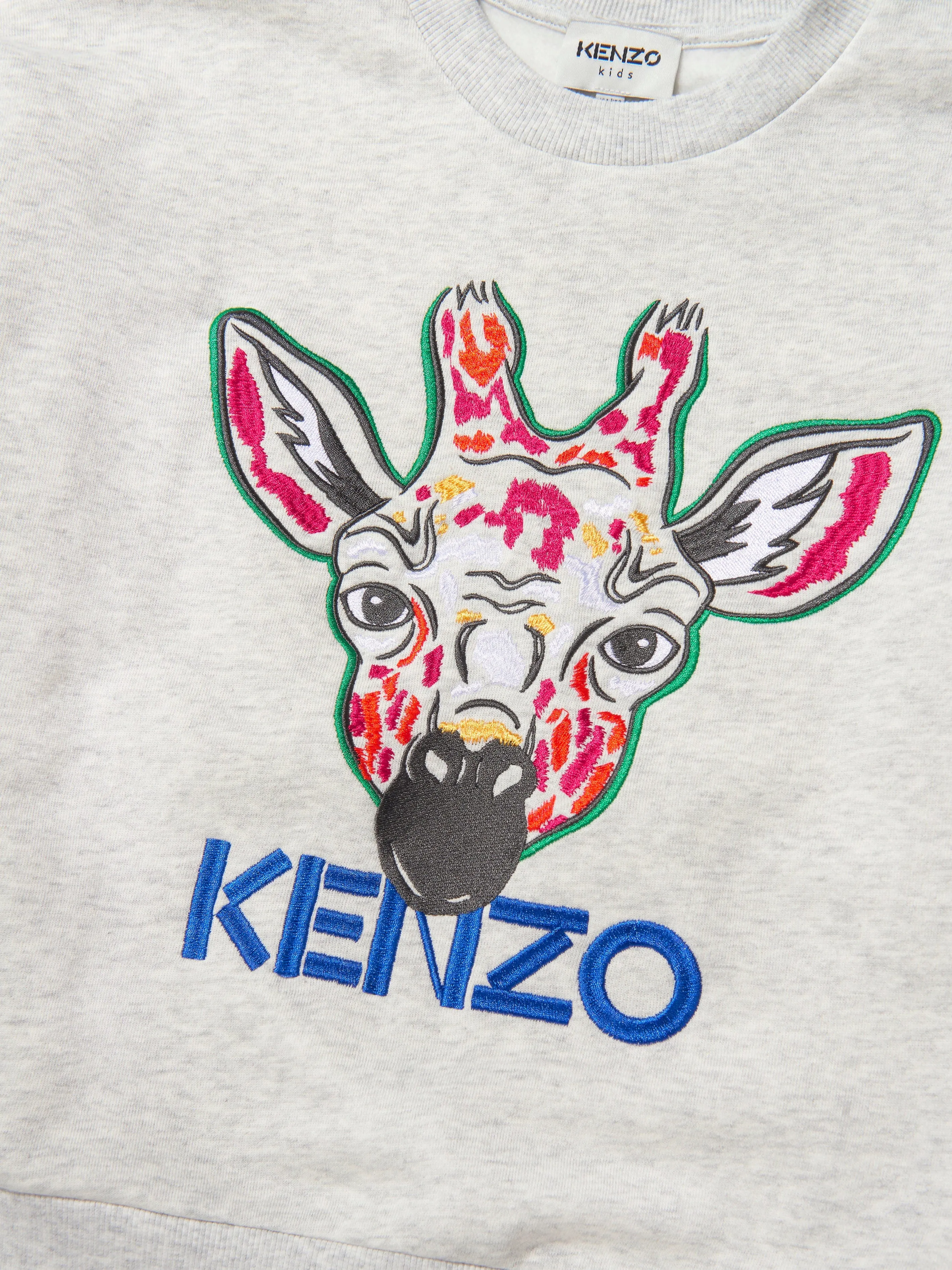 KENZO Girls Embroidered Giraffe Sweatshirt