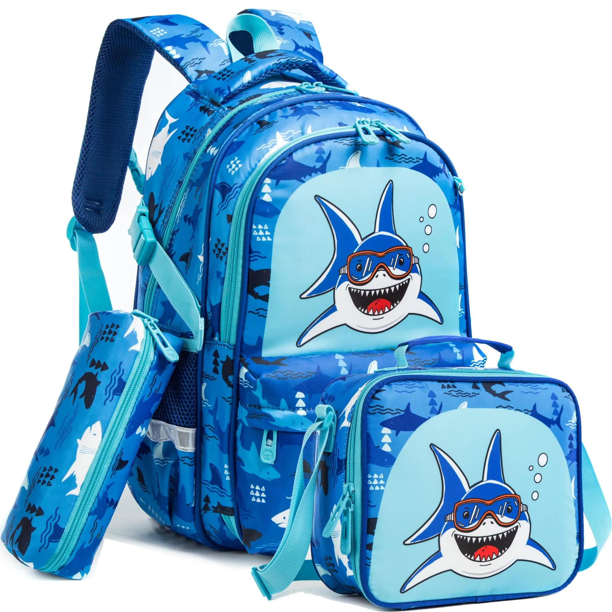 Kids 3pcs School Backpack of Astronaut and Dinosaurs Print