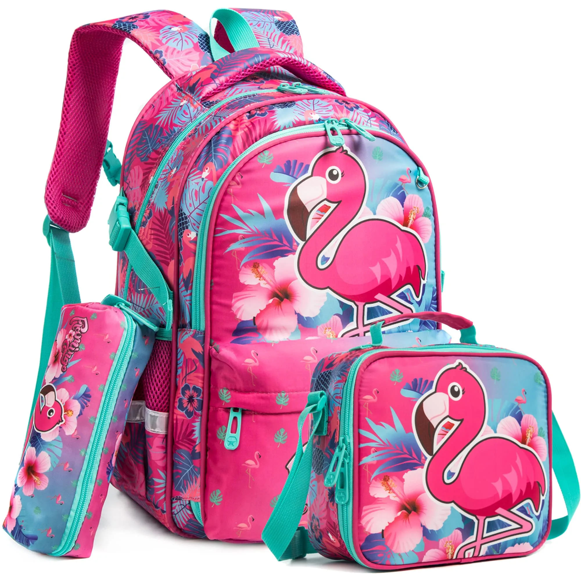 Kids 3pcs School Backpack of Astronaut and Dinosaurs Print
