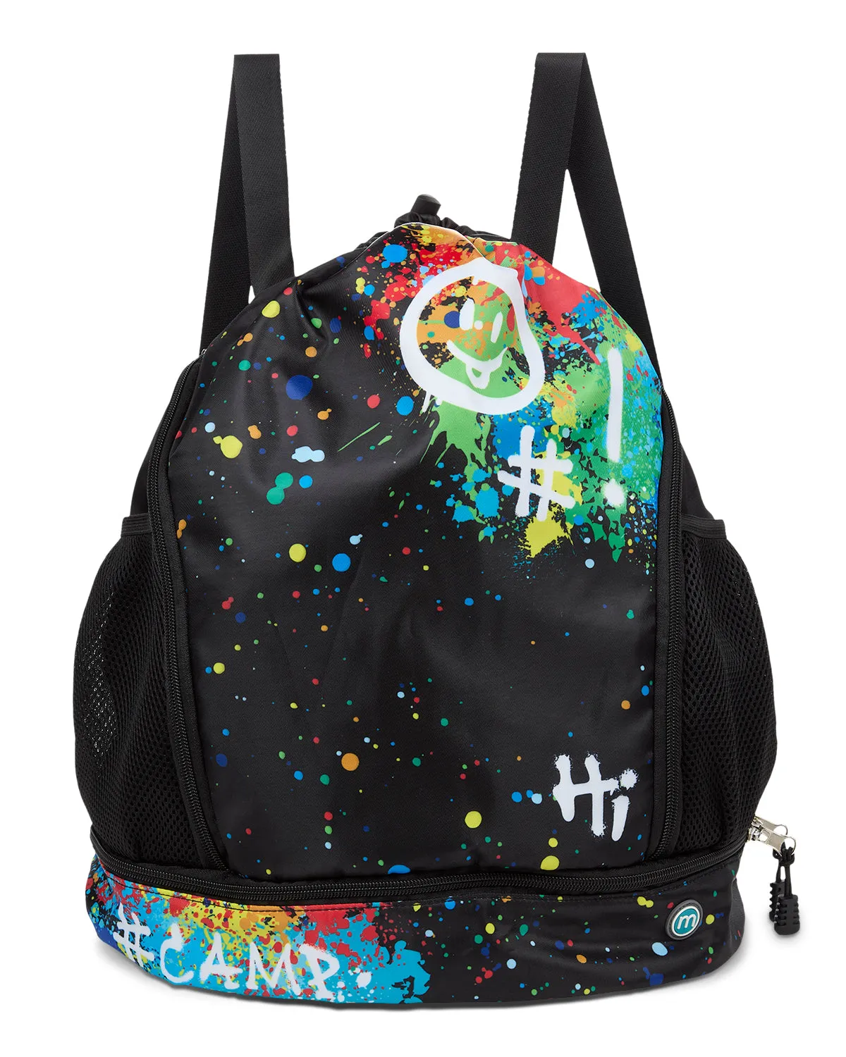 Kids Unisex Multicolor "Graffiti Fun" Camp Bag Backpack