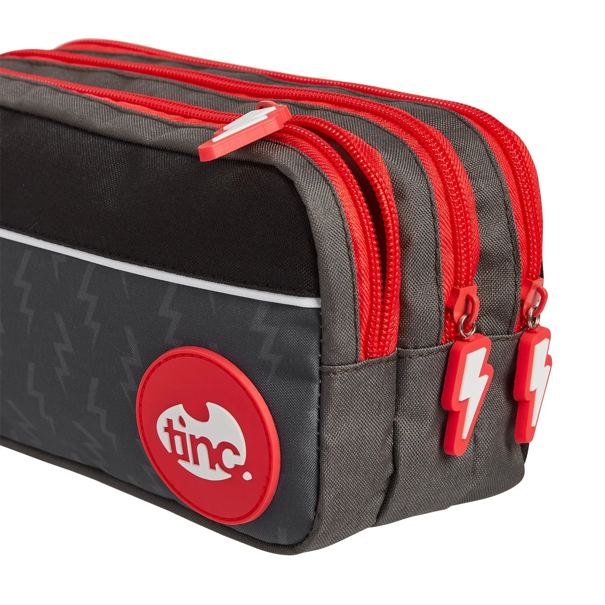Kronk Black Triple Zip Pencil Case
