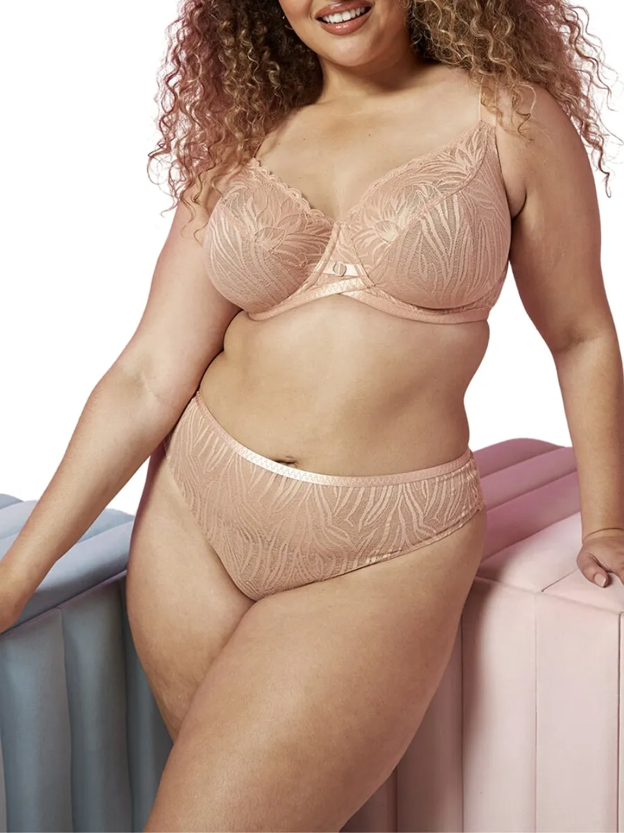 Lace Daze Balcony Bra - Latte