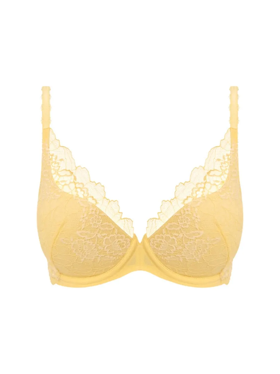 Lace Perfection Plunge Push Up Bra - Lemon Sorbet